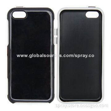 TPU Cases for iPhone 5C, Dual-injection, Two-tone Colored, Tear-resistant